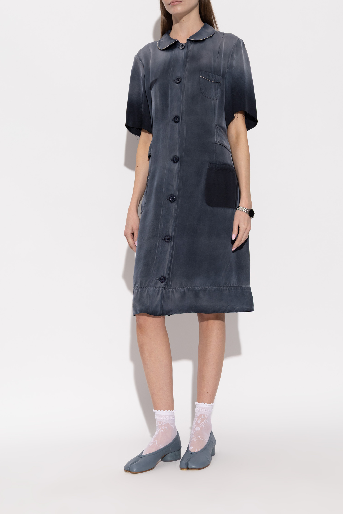 めい Niebieski Buty na obcasie z wycięciem `tabi` Maison Margiela